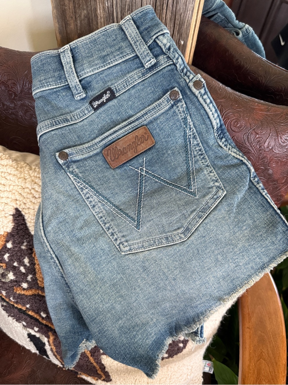 Wrangler Women's Blue Denim Jean Shorts Size 3